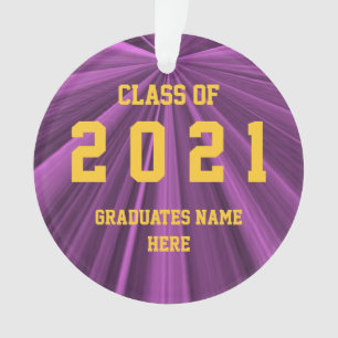 Classe de 2021 marrons e de ornamento Dourado por