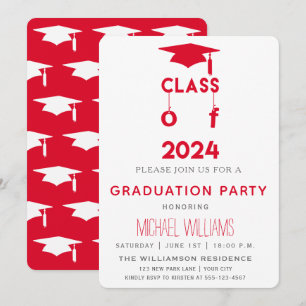 Classe de 2024 - Convite à Festa de formatura Verm