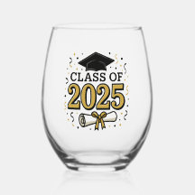 Classe de 2025 Vidro de Vinho Sem Estêmen