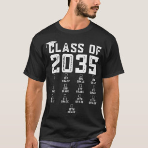 Classe de 2035 Cresce Comigo Camisa com Espaço par