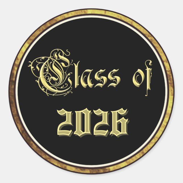 Classe de Adesivos Dourados e Pretos (Frente)