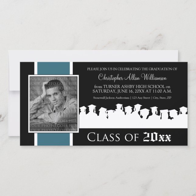 Classe de [ANO] Anúncio de graduação: azul (Frente)