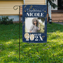 Classe de Anúncio de Formando de Confetti Azul 202