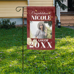 Classe de Anúncio de Formando de Confetti Vermelho