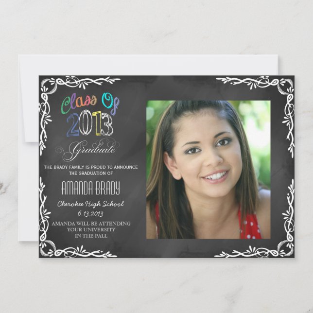 Classe de Anúncio de Graduação Chalkboard 2013 (Frente)