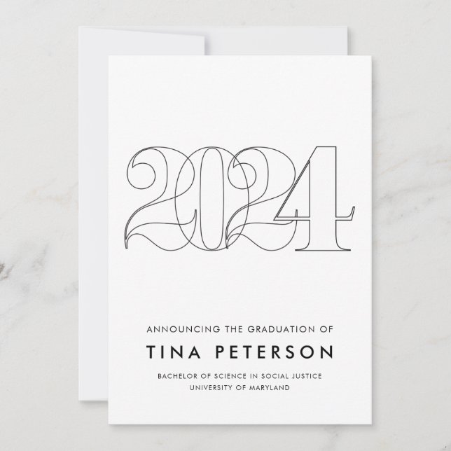 Classe de Anúncio de Graduação Simples 2024 (Frente)