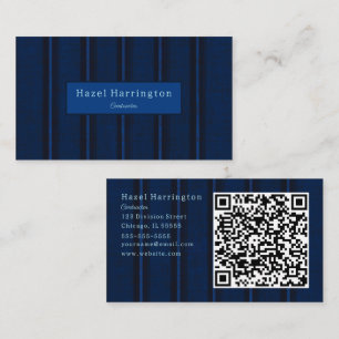Classe de Cartão de visita de Código QR Azul Escur
