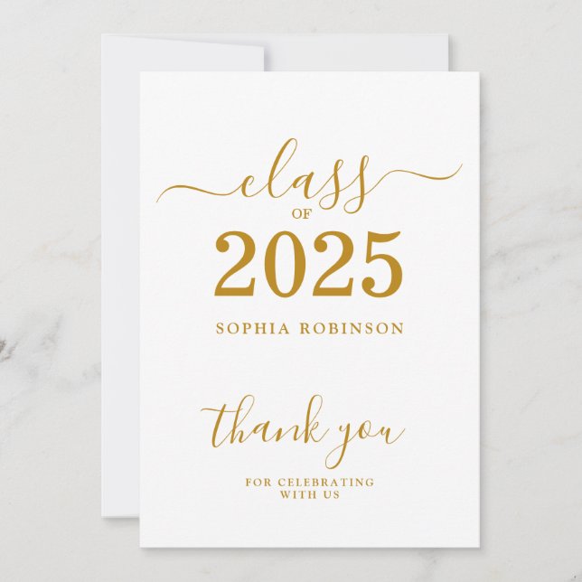 Classe de Cartões de agradecimentos de Graduação 2 (Frente)