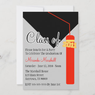 Classe De Convite À Graduação De Tassel De 2011
