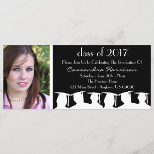 Classe De Convite À Graduação (Silhueta Preta)