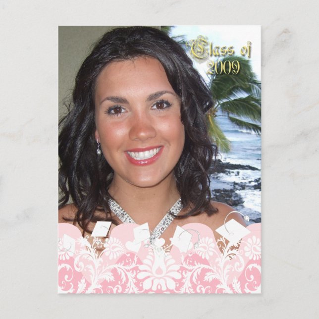Classe de Convite para Graduação de Fotos Girly Ro (Frente)
