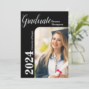 Classe de Convite para Graduação de Fotos Moderna 