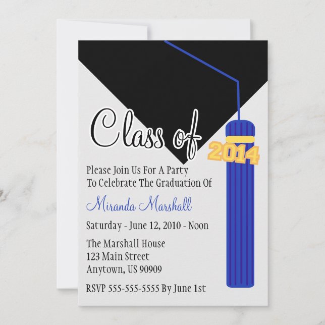 Classe De Convite Para Graduação De Tassel 2014 (A (Frente)