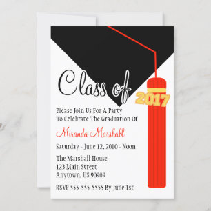 Classe De Convite Para Graduação De Tassel 2017 