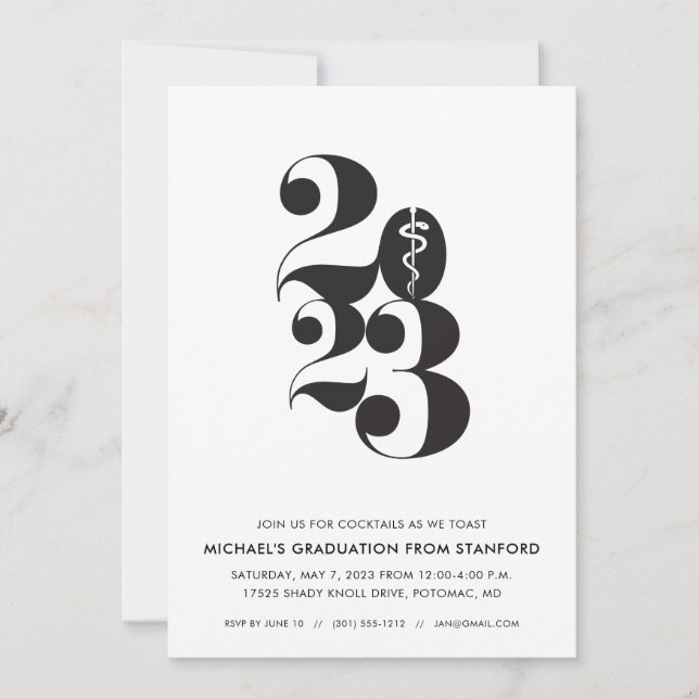 Classe de Convite para Graduação na Escola Med de  (Frente)