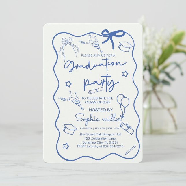 Classe de Convite Retroativo de Parte Formando de  (Em pé/Frente)