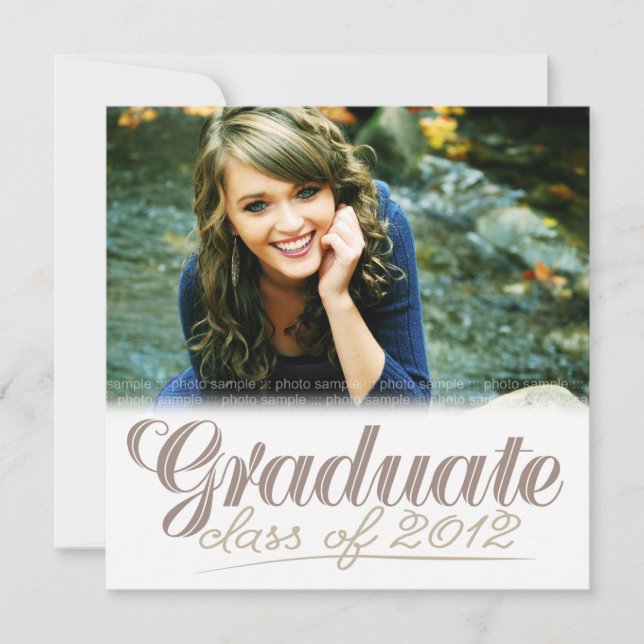 Classe de Formando do Convite Branco Moderno 2012 (Frente)