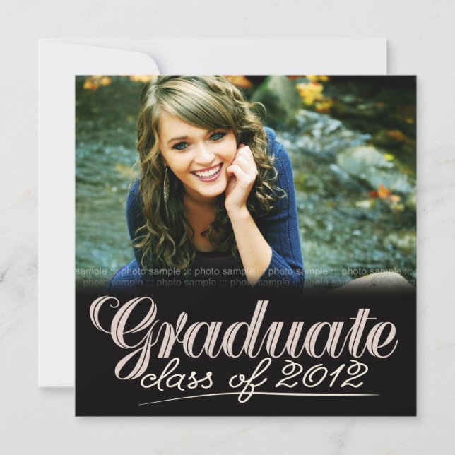 Classe de Formando do Convite Branco Moderno 2012 (Frente)