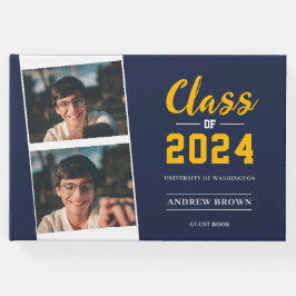 Classe de Foto do Marinho Azul e Livro de Convidad