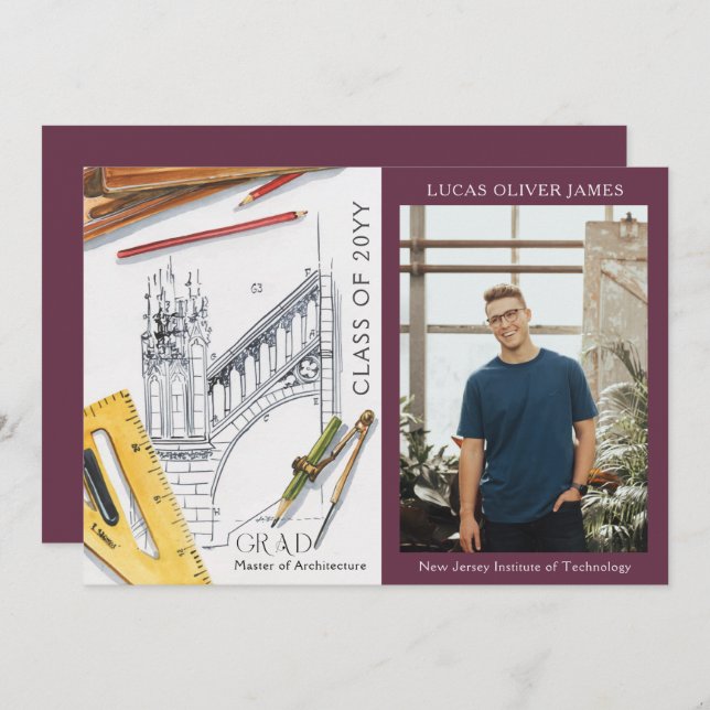 Classe de Graduação do Engenheiro da Arquitetura 2 (Frente/Verso)