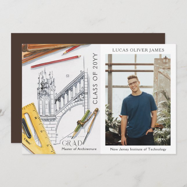 Classe de Graduação do Engenheiro da Arquitetura 2 (Frente/Verso)