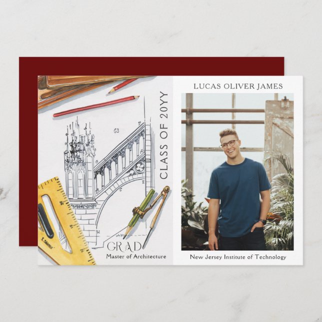 Classe de Graduação do Engenheiro da Arquitetura 2 (Frente/Verso)