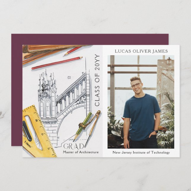 Classe de Graduação do Engenheiro da Arquitetura 2 (Frente/Verso)