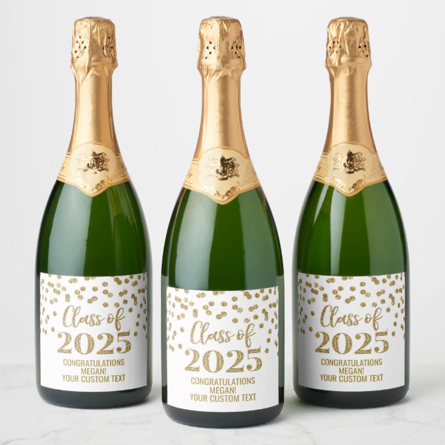 Classe de Largura Dourada de Graduação 2025 (Garrafas)