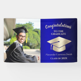 Classe de Parabéns 2022 Formando Azul Dourado