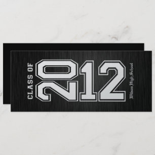 Classe de Prata Metálica de Convites de Graduação 