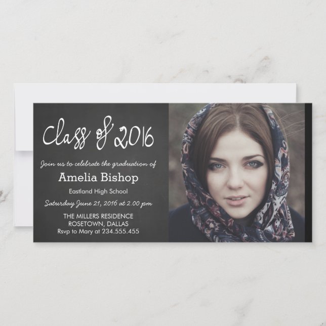 Classe De Quadro De Graduação Manuscrita De 2016 (Frente)