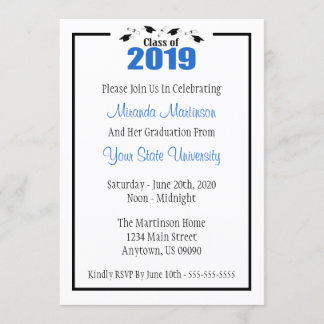 Classe do convite 2019 da graduação (bonés azuis)