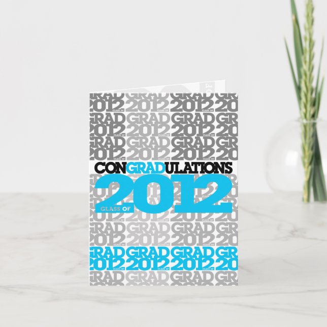 classe dos conGRADulations de cartão de 2012 azuis (Frente)