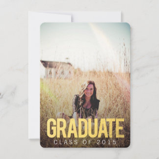 CLASSE Dourada DE CONVITE DE FOTO DE GRADUAÇÃO 201