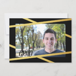 Classe Dourada e Negra Moderna de Convites Fotográ