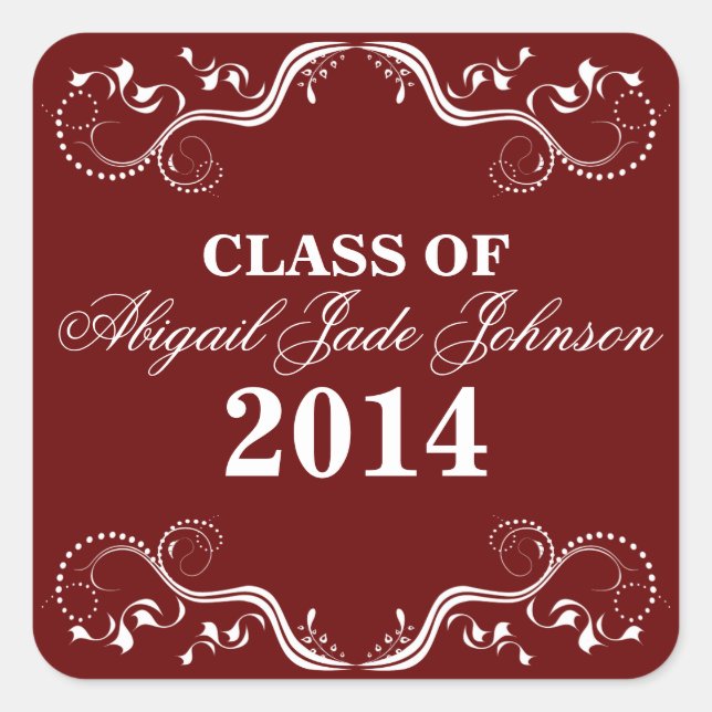 CLASSE ELEGANTE MAROON DE 2010? ADESIVOS (Frente)