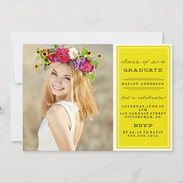 CLASSE FOTOGRÁFICA DO Convite para GRADUAÇÃO 2016 (Frente)