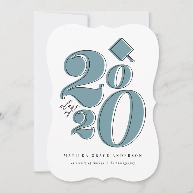 Classe gráfica em negrito do anúncio de graduação  (Frente)