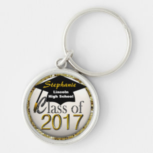 Classe legal da prata & do ouro de um chaveiro de
