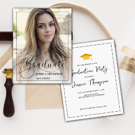 Classe Moderna de Convite Fotográfico para Graduaç