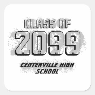 Classe Moderna Distante Preta do Adesivo Quadrado