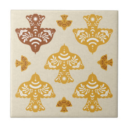 Classic beautiful birds Italian folk art kraft