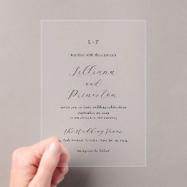Classic Black and White Monogram Elegant Wedding