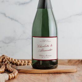 Classic Calligraphy Deep Red Old Money Wedding