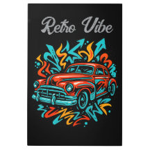 Classic Car Graffiti Poster