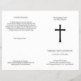 Classic Cross, elegante folheto dobrável