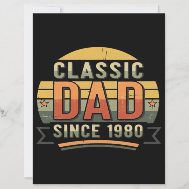 Classic Dad Since 1980  Vintage Retro  (Frente)