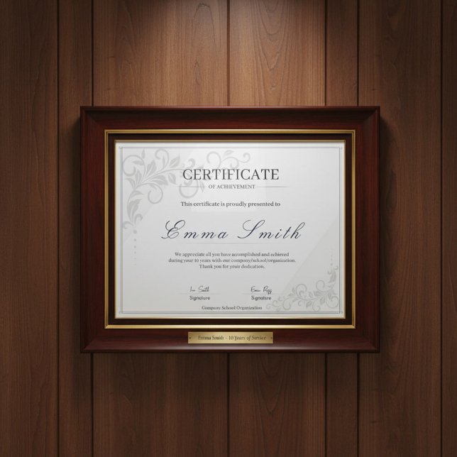 Classic Elegant Certificate Of Achievement Templat (Criador carregado)