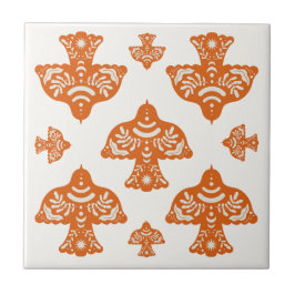 Classic elegant folk art birds Italian