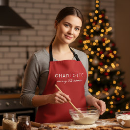 Classic Holiday Cheer Merry Christmas Apron